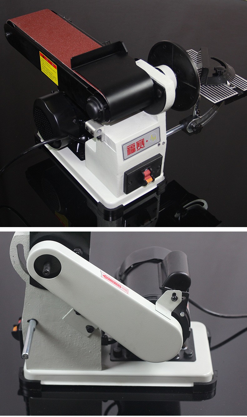 上海福賽砂帶機(jī)打磨機(jī)木工拋光機(jī)家用小型臺(tái)式磨刀倒角電動(dòng)砂帶機(jī)